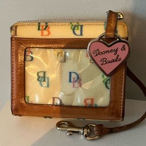 Dooney and Bourke rainbow ID/card/keychain wallet